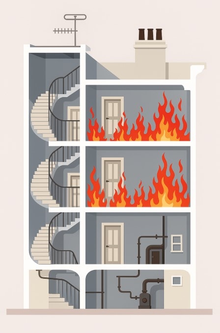 pressurized stairwell diagram