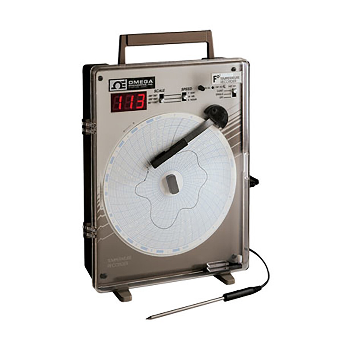 Circular Temperature Chart Recorder with Type J Thermocouple Circular Temperature Chart Recorder with Type J Thermocouple