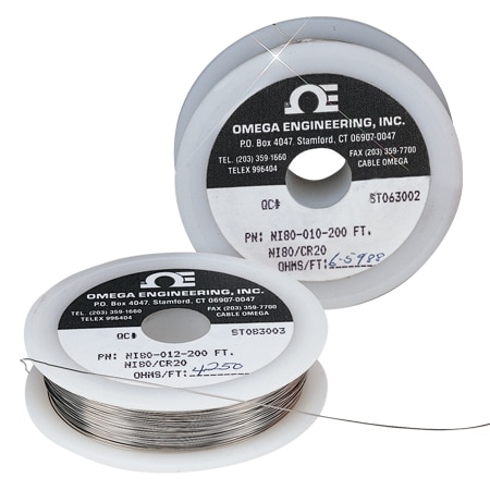 Resistance Heating Wire, Nickel-Chromium Alloy, 80% Nickel/20% Chromium