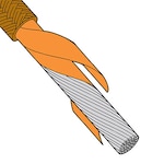 Heater Wire, Low Outgassing Fiberglass over Mica Insulation