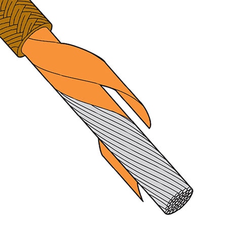 8 AWG, 25 ft, Treated glass overbraid