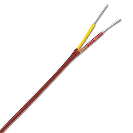 5' THERMO ELECTRIC THERMOCOUPLE FIBERGLASS INSULATED WIRE G/G-20-J TYPE J 20 AWG 