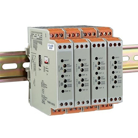 DIN rail mount frequency input signal conditioning module