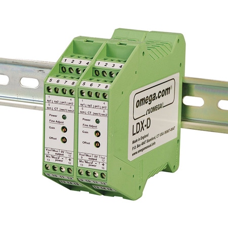 DIN Rail Signal Conditioner for AC LVDT Transducers