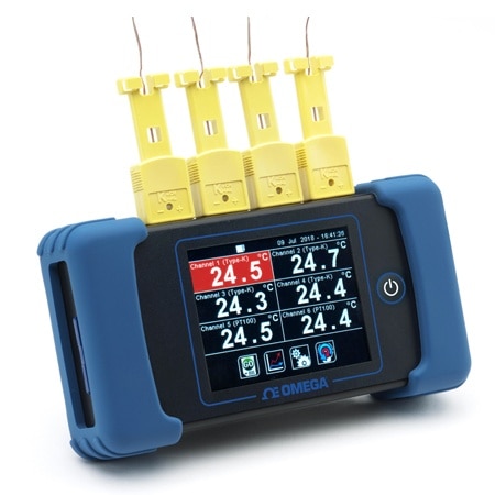 Six Channel Handheld Temperature Data Logger and Built-In Rechargeable Battery
