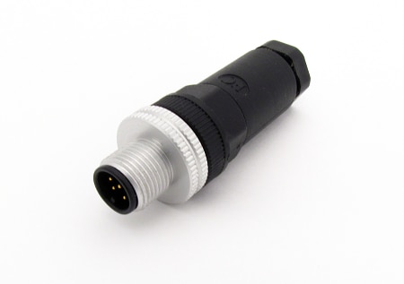 M12-8 pin Straight Plug Field install connector with screw terminals