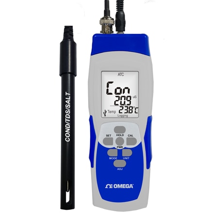 Conductivity, TDS, and Salinity Meter with Real Time SD Card Data Logger