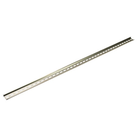 Rail DIN omega en acier 35 x 7,5 mm Longueur 1 m Trous oblongs 15 x 6,1 mm  DRS1000