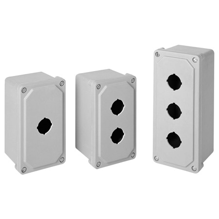 Fiberglass push button electrical box