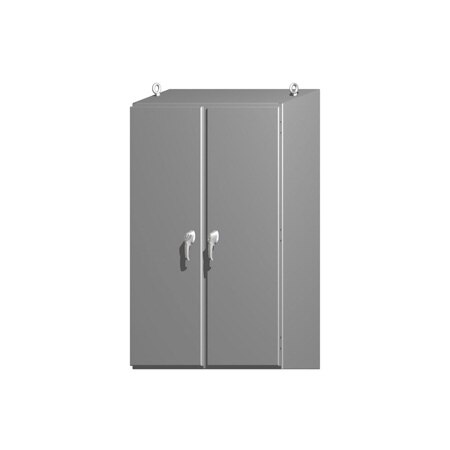 NEMA 4X 304SS Slope Top Washdown Enclosure, Chemical Resistant Electrical Enclosures, sizes 60x48 to 72x72"