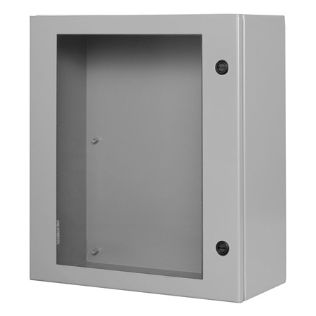 NEMA Type 4 EnvirolineÂ® Junction Outdoor Electrical Enclosures with Viewing Window, in Carbon or Stainless Steel