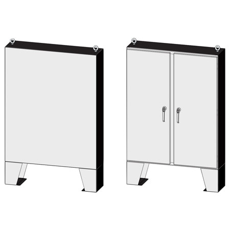 NEMA Type 3R & 4 Enviroline® Series Two-Door Steel Electrical Enclosure, 60x48 to 72x72 size
