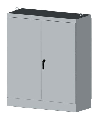 NEMA Type 3R & 12 Free-Standing Two-Door Single-Access Indoor/Outdoor Electrical Enclosures - Sizes from 60 x 24 to 90 x 72"
