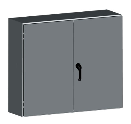 NEMA Type 3R & 4 Two-Door Wall-Mounted Electrical Enclosures and Cabinets, sizes from 24-48 tall x 42-60 wide