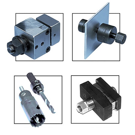 Panel Punches and Hole Saws for Thermocouple Connectors, DIN Size Controllers and Panel Meters