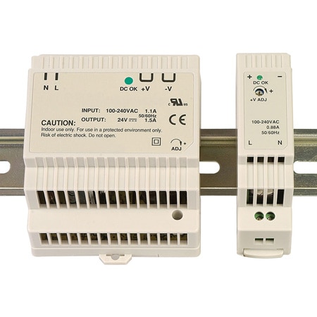 Low Profile DIN Rail Power Supplies for industrial devices