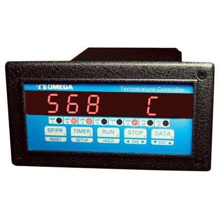 Universal 1/16DIN PID Temperature Controller, PID, On/Off, Manual Control,  with K Thermocouple