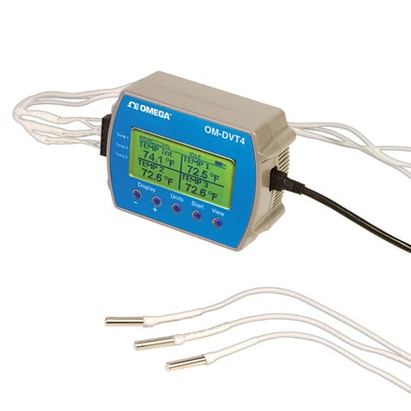 Four Channel Temperature Data Logger with Graphing Display