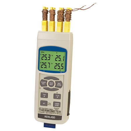 Thermocouple Thermometer Digital K Type Thermometer With 4 Thermocouples,  -328~2500 Measuring Range Hvac Thermometer Dual Channels Temperature