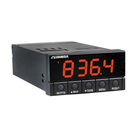 1/8 DIN Thermocouple and RTD Panel Meter with Large, Selectable Color Display
