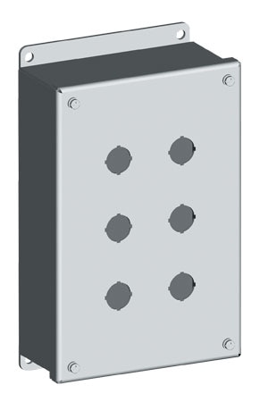 NEMA Type 12 Steel Pushbutton Enclosures for 22mm & 30.5 mm Push Buttons