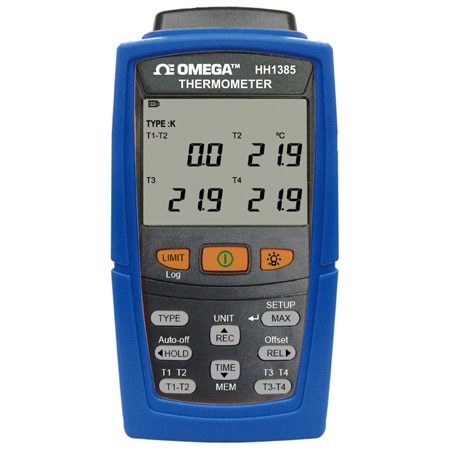 HH374 Series, 4-Channel Handheld Data Logger Thermometer