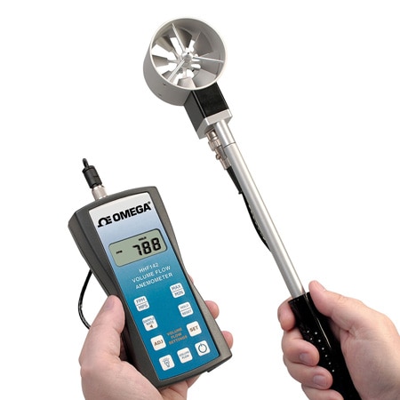 Rotating Metal Vane Anemometer Kit w/ Volume Flow