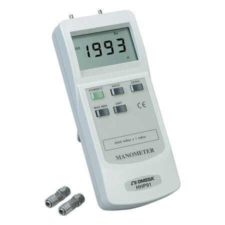 Digital Manometer Differential Dual Port Air Pressure Meters HVAC Gas  Tester