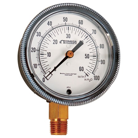 Low temperature on sale pressure gauge