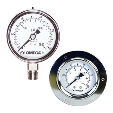 100mm Dial, 0 to 20 bar, Gauge, Rear Connection, Dual scale