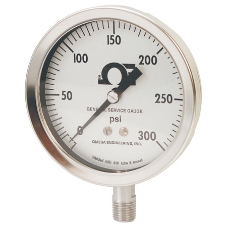 2.5" Dial, 0 to 6,000 psi, Gauge, Rear Connection