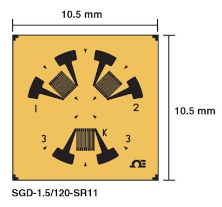 T Rosettes, 6 mm Grid Length, 6.3 mm Grid Width 350 Ω Resistance