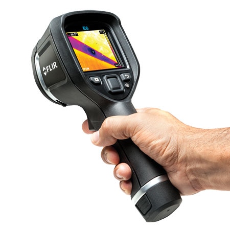 Thermal imaging camera inspection for temperature check and