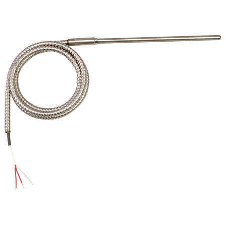 RTD Probes with Transitions and Stainless Steel BX Armor Cable for Industrial Applications
