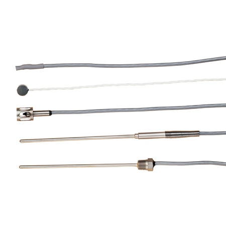 Linear Response Thermistor Probes with 10-foot Cable terminated in 3 stripped leads Various Applications and Styles