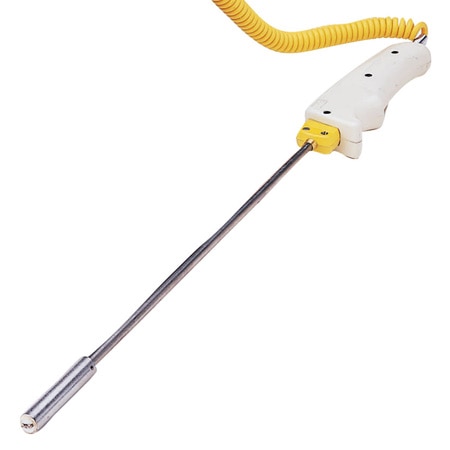 High Temperature Surface Thermocouple Probe with Handle and Retractable Cable