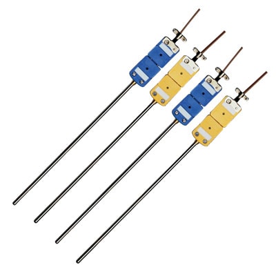 Quick Disconnect Thermocouples with Removable Standard Size Connectors Indicates Thermocouple Type