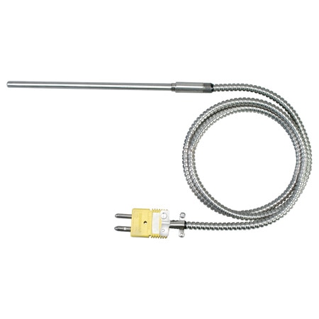 Rugged Transition Joint Probe Rigid BX Armor Cable over Lead Wire with Std Size Male Connector