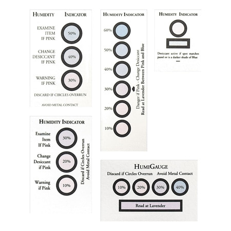 Economical, Reversible, Humidity Indicating Cards