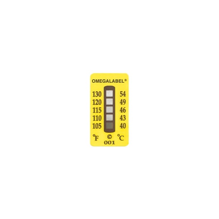 Non-Reversible Temperature Labels, 5 Temperature Ranges