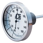 Vee Gee 82550DG Scientific Thermometer with Dial, 50 to 550°F/10 to 290°C, 8 Stem