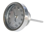 3" and 5" Dial Sanitary Thermometer with 1 1/2" Triclamp
