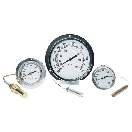 Vapor and Gas Actuated Thermometers Panel & Surface Mount