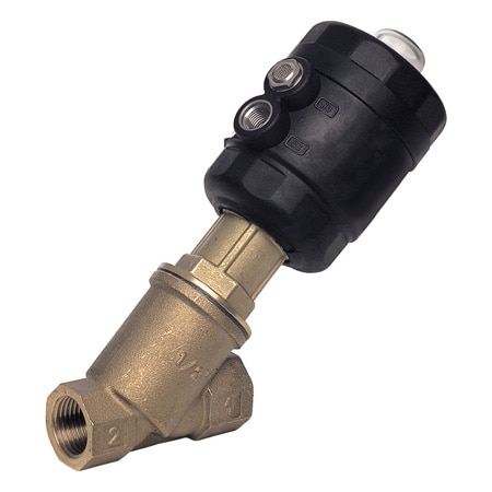 Air-Actuated Valve, Bronze, Normally Closed, Bi-Directional, Compact Design