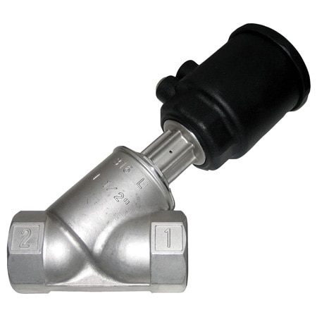 Air-Actuated Valve, Stainless Steel 316L, Normally Closed, Bi-Directional