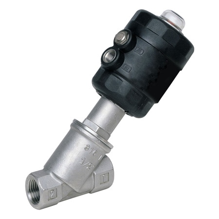 Air-Actuated Valve, Stainless Steel 316L, Normally Closed, Compact Design