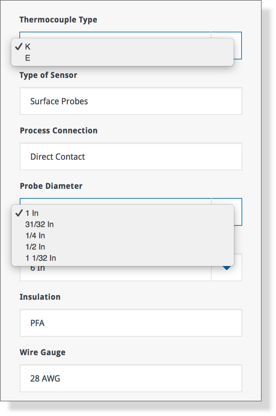 Configurator Dropdown