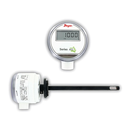 Air velocity transmitter, 5% of reading accuracy, duct mount, universal current/voltage outputs