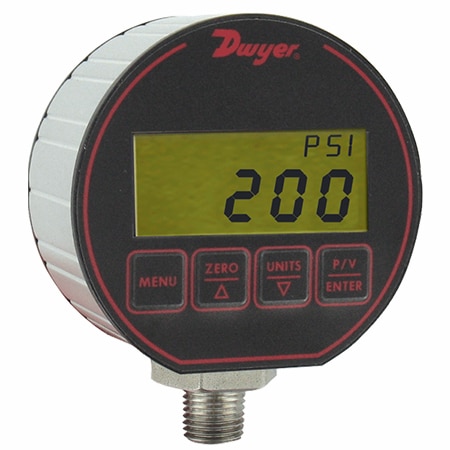 -14.70 - 0 psig, with 1/4 NPT connection and selectable engineering unit