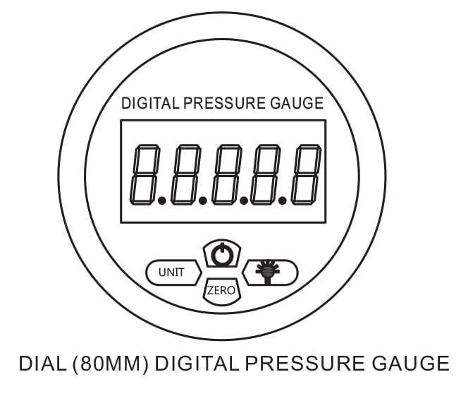 Digital Pressure Gauge 450psi/30atm with RS232 USB